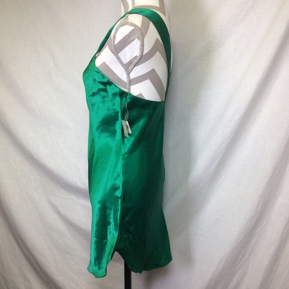 Fantasies by Morgan Taylor VTG Green Robe Matching Nightie Chemises 2pc Set Sz S - Picture 3 of 16